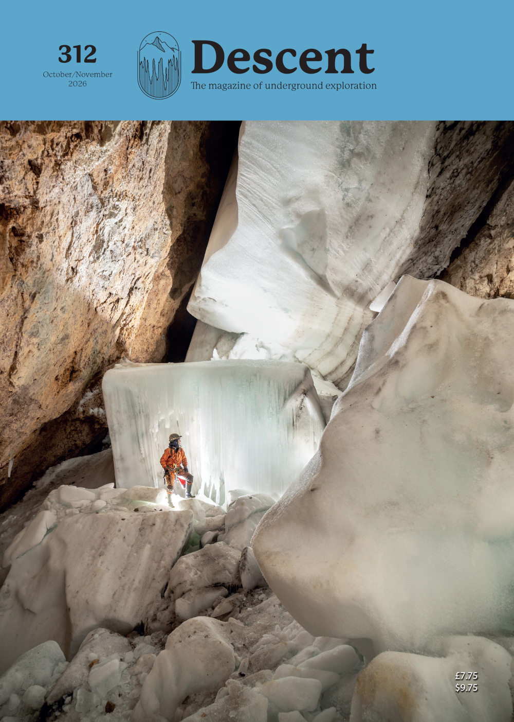 Violet Hill under the first ice plug in Morrón del Torco, Ario. Photo: Bartek Biela